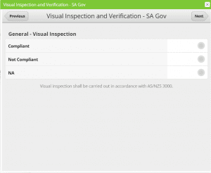 ServiceM8 Form - Electrical Visual Inspection and Verification - SA