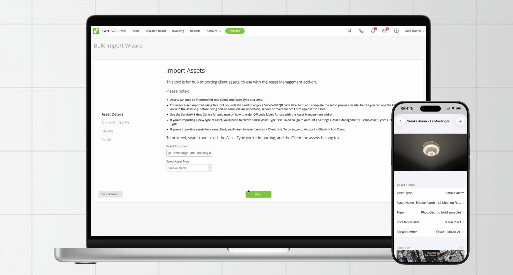 ServiceM8 14 — Import Assets (Asset Management)